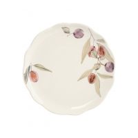 Тарелка обеденная 25 см, керамика, белая, Сливы, Plum Orchard ANNA LAFARG