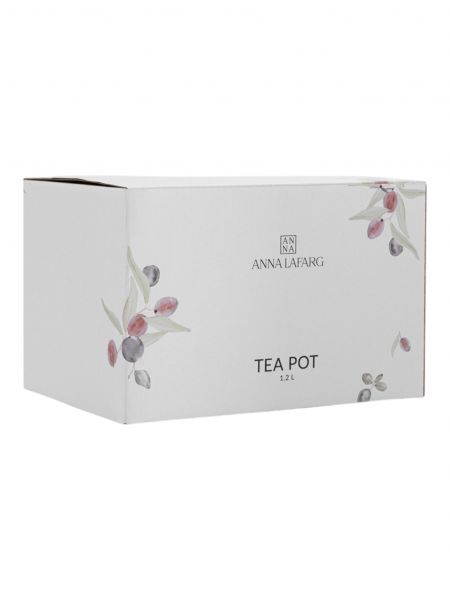 Чайник заварочный 1.2 л, керамика, белый, Сливы, Plum Orchard ANNA LAFARG
