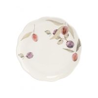 Тарелка закусочная 20 см, керамика, белая, Сливы, Plum Orchard ANNA LAFARG