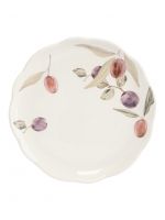 Тарелка закусочная 20 см, керамика, белая, Сливы, Plum Orchard ANNA LAFARG