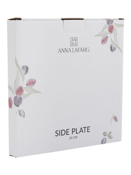 Тарелка закусочная 20 см, керамика, белая, Сливы, Plum Orchard ANNA LAFARG