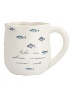 Кружка 360 мл, керамика, белая, Рыбки, Sea world ANNA LAFARG
