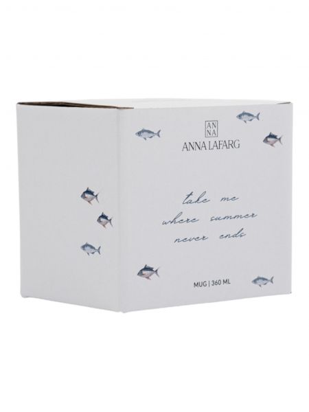 Кружка 360 мл, керамика, белая, Рыбки, Sea world ANNA LAFARG
