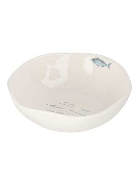 Салатник 16 см, 400 мл, керамика, белый, Рыбка, Sea world ANNA LAFARG