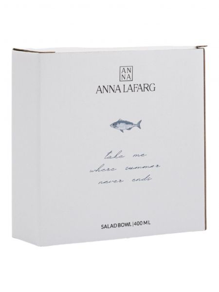 Салатник 16 см, 400 мл, керамика, белый, Рыбка, Sea world ANNA LAFARG