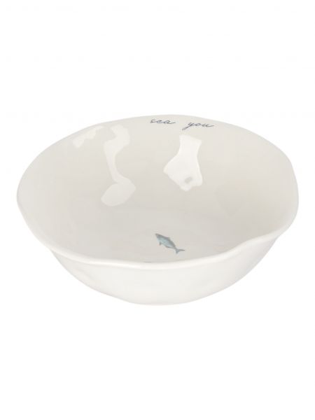 Салатник 21 см, 1 л, керамика, белый, Рыбки, Sea world ANNA LAFARG