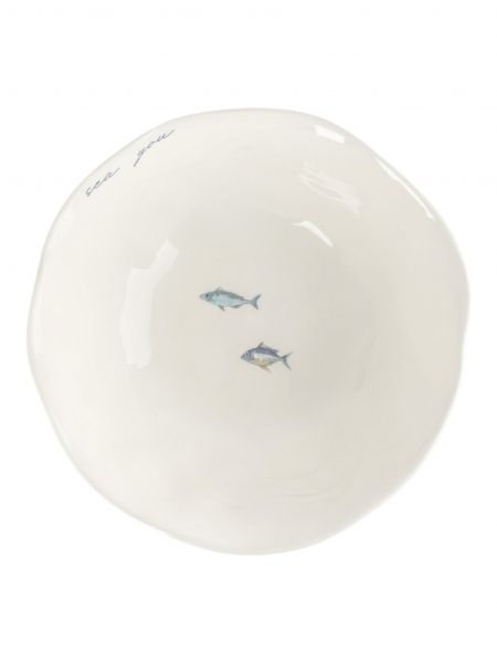Салатник 21 см, 1 л, керамика, белый, Рыбки, Sea world ANNA LAFARG