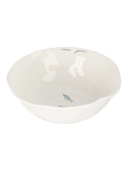 Салатник 21 см, 1 л, керамика, белый, Рыбки, Sea world ANNA LAFARG