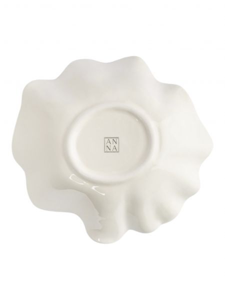 Салатник 19х18 см, 420 мл, керамика, молочный, Мятый эффект, Barkhan ANNA LAFARG
