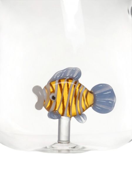 Кружка 400 мл, стекло, зеленая ручка, Рыбка, Sea world ANNA LAFARG