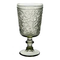 Бокал-кубок для вина 320 мл, стекло, зеленый, Folklore ANNA LAFARG