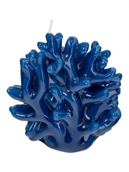 Свеча 10x11 см, синяя, Коралл, Sea ANNA LAFARG

