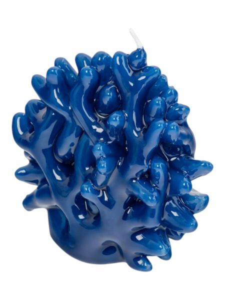 Свеча 10x11 см, синяя, Коралл, Sea ANNA LAFARG
