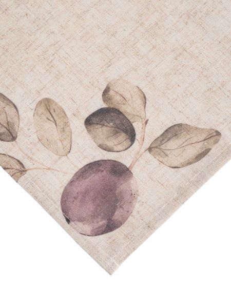 Салфетка под приборы 30х45 см, полиэстер/лен, бежевая, Сливы на ветках, Plum Orchard ANNA LAFARG
