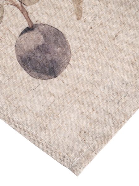 Дорожка настольная, 40х160 см, полиэстер/лен, бежевая, Сливы на ветках, Plum Orchard ANNA LAFARG
