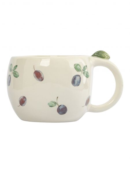 Кружка 420 мл, керамика, белая, Сливы, Plum Orchard