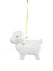 Игрушка елочная, 6 см, фарфор P, молочно-золотистая, Овечка, Sheep