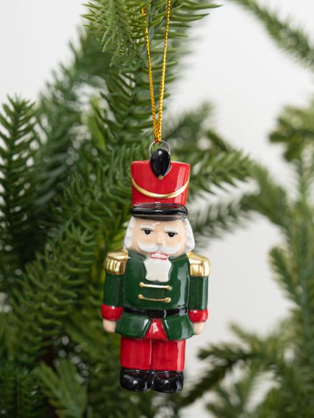 Игрушка елочная, 8 см, керамика D, Щелкунчик, Nutcracker