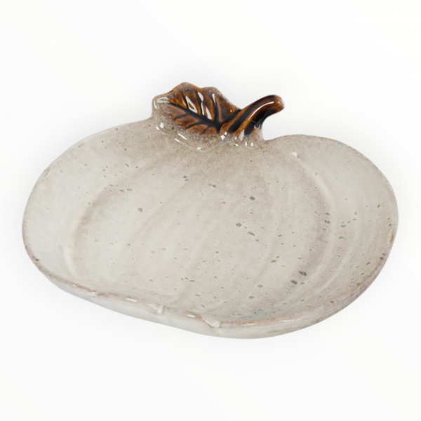 Блюдо 22х20 см, фарфор, молочное, в крапинку, Тыква, Light pumpkin ANNA LAFARG
