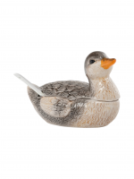Сахарница 11 см, 220 мл, с ложкой, доломитовая керамика, Утка, Duck ANNA LAFARG