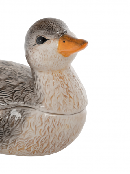 Сахарница 11 см, 220 мл, с ложкой, доломитовая керамика, Утка, Duck ANNA LAFARG