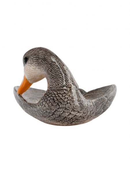 Блюдо 25х15х11 см, доломитовая керамика, Утка, Duck ANNA LAFARG