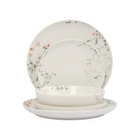 Сервиз обеденный на 6 персон, 19 предметов, фарфор, белый, Цветы и листья, Primrose ANNA LAFARG