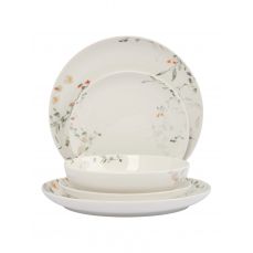 Сервиз обеденный на 6 персон, 19 предметов, фарфор, белый, Цветы и листья, Primrose ANNA LAFARG