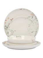 Сервиз обеденный на 6 персон, 19 предметов, фарфор, белый, Цветы и листья, Primrose ANNA LAFARG