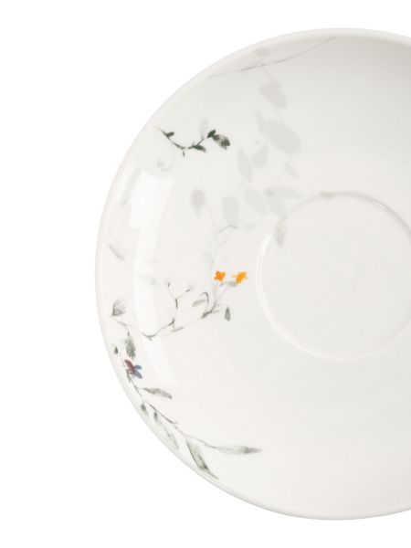 Чайная пара на 6 персон, 12 предметов, 220 мл, фарфор, белая, Цветы и листья, Primrose ANNA LAFARG