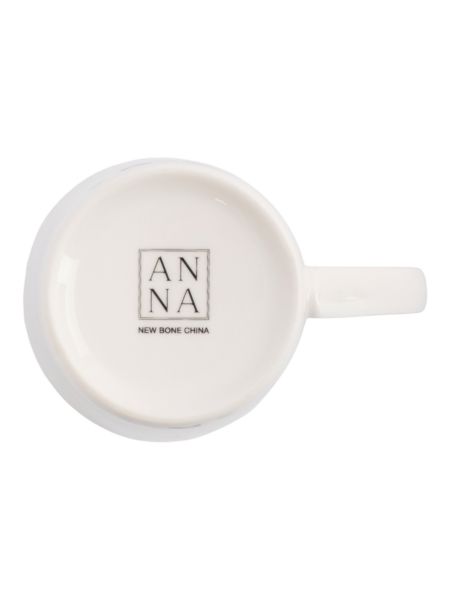 Кружка 420 мл, 4 шт, фарфор, белая, Цветы и листья, Primrose ANNA LAFARG