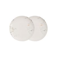 Тарелка закусочная 21 см, 2 шт, фарфор, белая, Цветы и листья, Primrose ANNA LAFARG