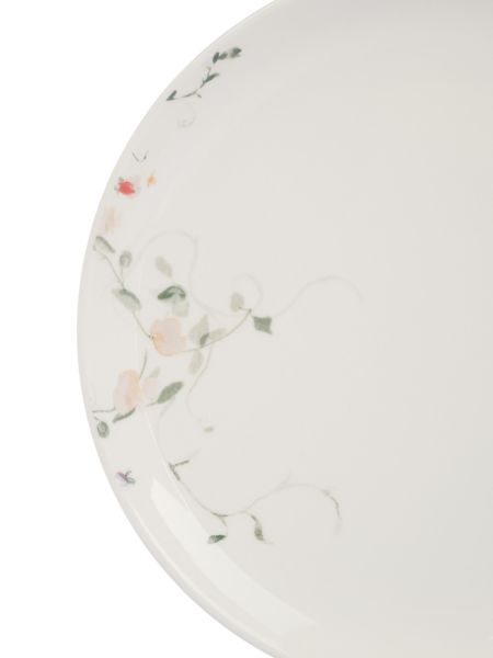 Тарелка закусочная 21 см, 2 шт, фарфор, белая, Цветы и листья, Primrose ANNA LAFARG
