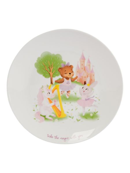 Набор детской посуды на 1 персону, 3 предмета, фарфор, белый, Сказочные животные, Fabulous animals ANNA LAFARG