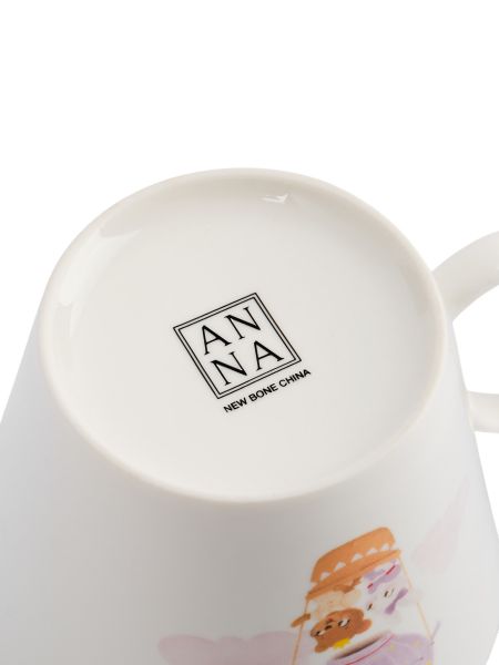 Набор детской посуды на 1 персону, 3 предмета, фарфор, белый, Сказочные животные, Fabulous animals ANNA LAFARG