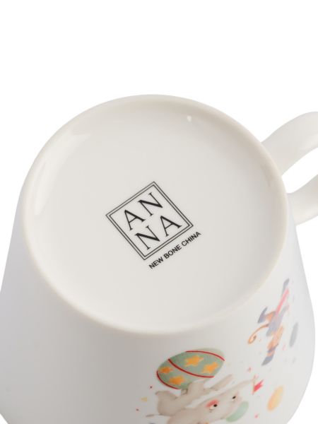 Набор детской посуды на 1 персону, 3 предмета, фарфор, белый, Животные в цирке, Circus ANNA LAFARG