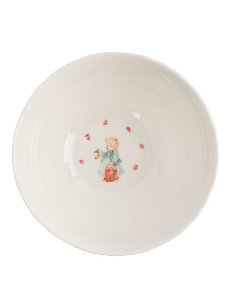 Набор детской посуды на 1 персону, 3 предмета, фарфор, белый, Мишки, Teddy bear ANNA LAFARG