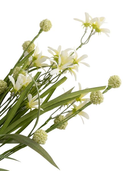 Ветка декоративная 55 см, бумага/металл, Желтые цветы, Interior spring ANNA LAFARG