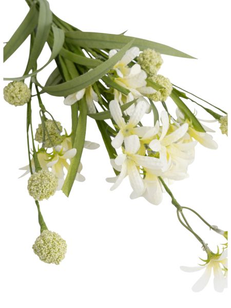 Ветка декоративная 55 см, бумага/металл, Желтые цветы, Interior spring ANNA LAFARG