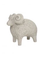 Статуэтка 14 см, полирезин, белая, в крапинку, Барашек, Sheep ANNA LAFARG