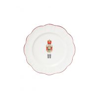 Тарелка закусочная 22 см, доломитовая керамика, белая, Щелкунчик, Nutcracker ANNA LAFARG
