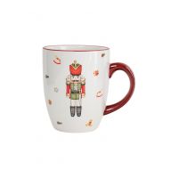 Кружка, 330 мл, керамика D, белая, Елка и Щелкунчик, Nutcracker