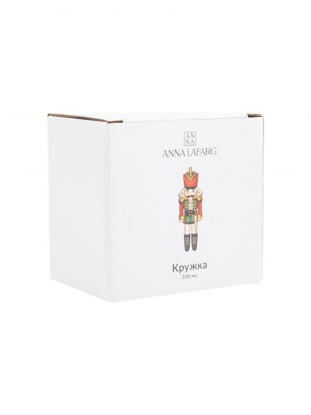 Кружка, 330 мл, керамика D, белая, Елка и Щелкунчик, Nutcracker