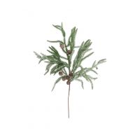 Ветка декоративная, 60 см, пластик/металл, Ель с шишками, Interior natural