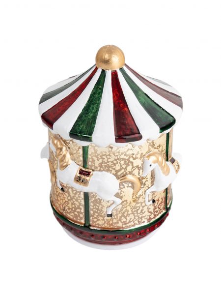 Светильник декоративный 15 см, вращающийся, с подсветкой, стекло, цветной, Карусель, Nutcracker ANNA LAFARG
