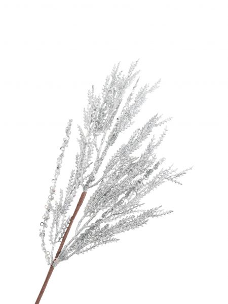 Ветка декоративная, 70 см, пластик/металл, Серебристая ветка, Interior silver