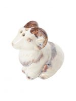 Емкость для соли или перца, 9 см, фарфор, молочно-коричневая, Баран, Sheep ANNA LAFARG