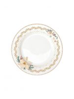 Тарелка обеденная 26.5 см, фарфор, белая, Цветок, White Elegance Easy Life