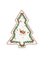 Блюдо 20.5х25,5 см, фарфор, белое, елочка, Щелкунчик и фея, Magie de Noel Easy Life