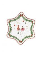 Блюдо 22.5 см, фарфор, белое, Щелкунчик и фея, Magie de Noel Easy Life